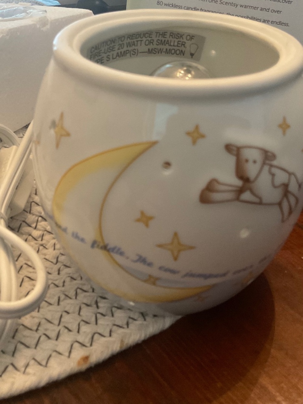 Brand new in box, Scentsy Over the Moon Retired Warmer scent, Baby gift, newborn
